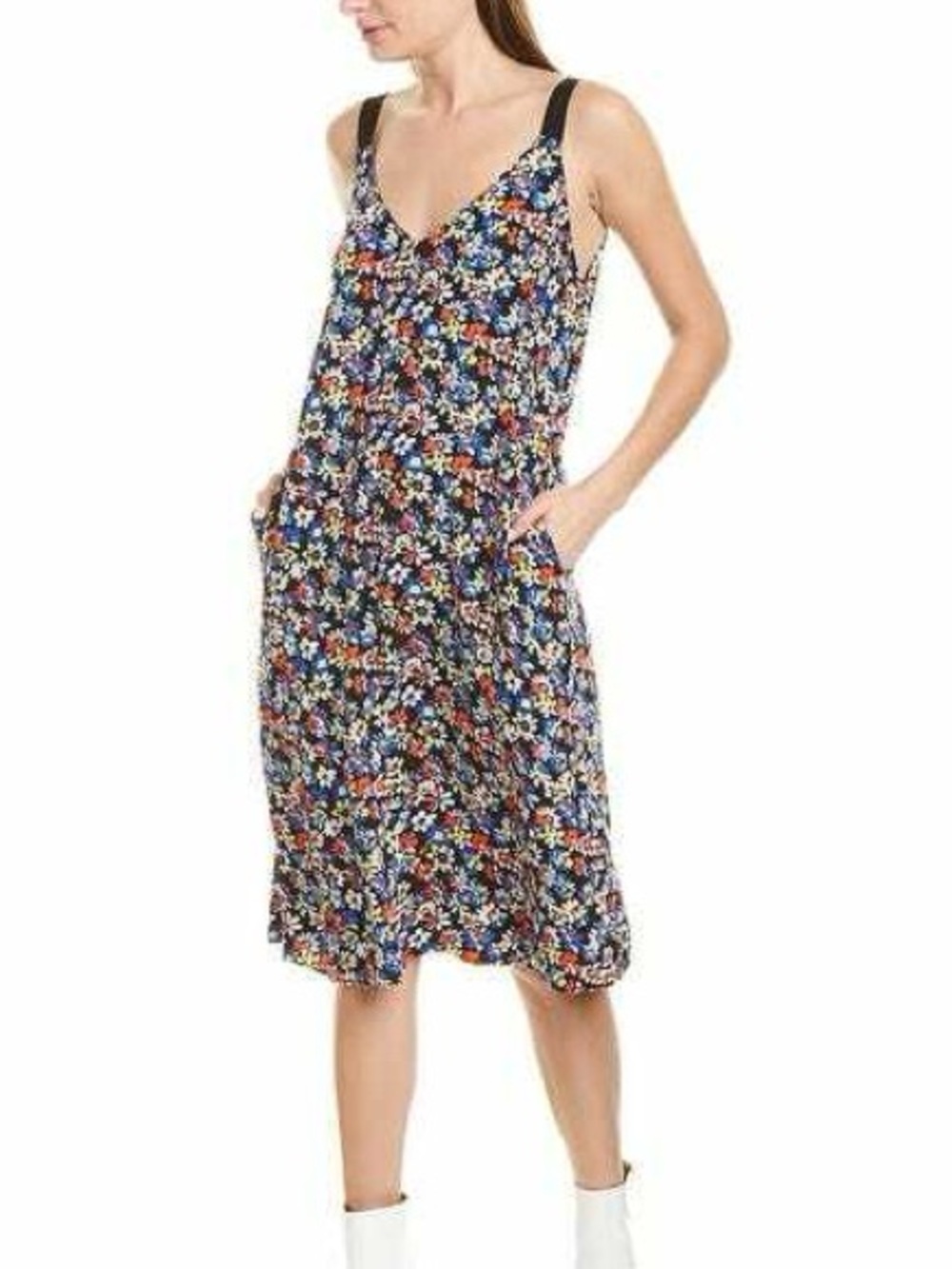 rag & bone silk‎ Black Floral blooms Cami dress romantic feminine dainty